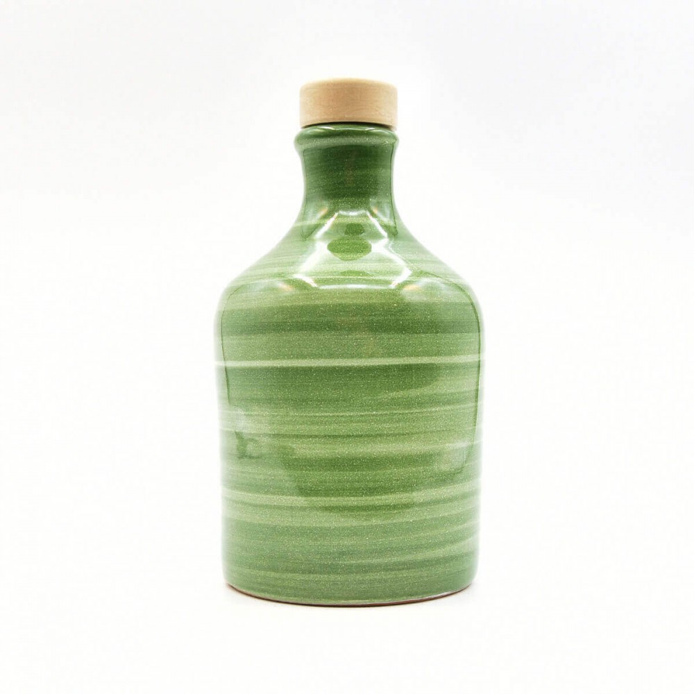 oliera-bottiglia-spennellata-verde-scuro-1000x1000 Orcio in ceramica 250ml Verde Salvia pennellato - immagine 1