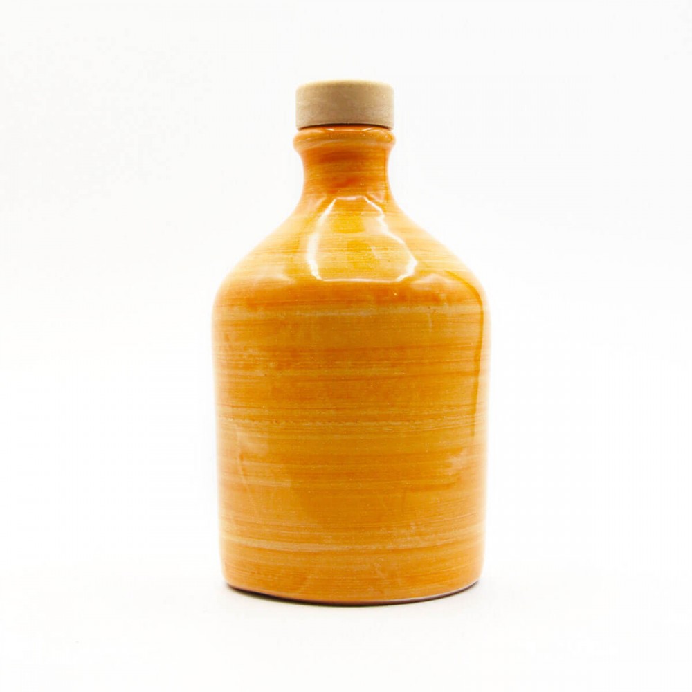orcio-bottiglia-carella-spennellata-arancio-1000x1000 Orcio in ceramica 250ml Arancio pennellato - immagine 1