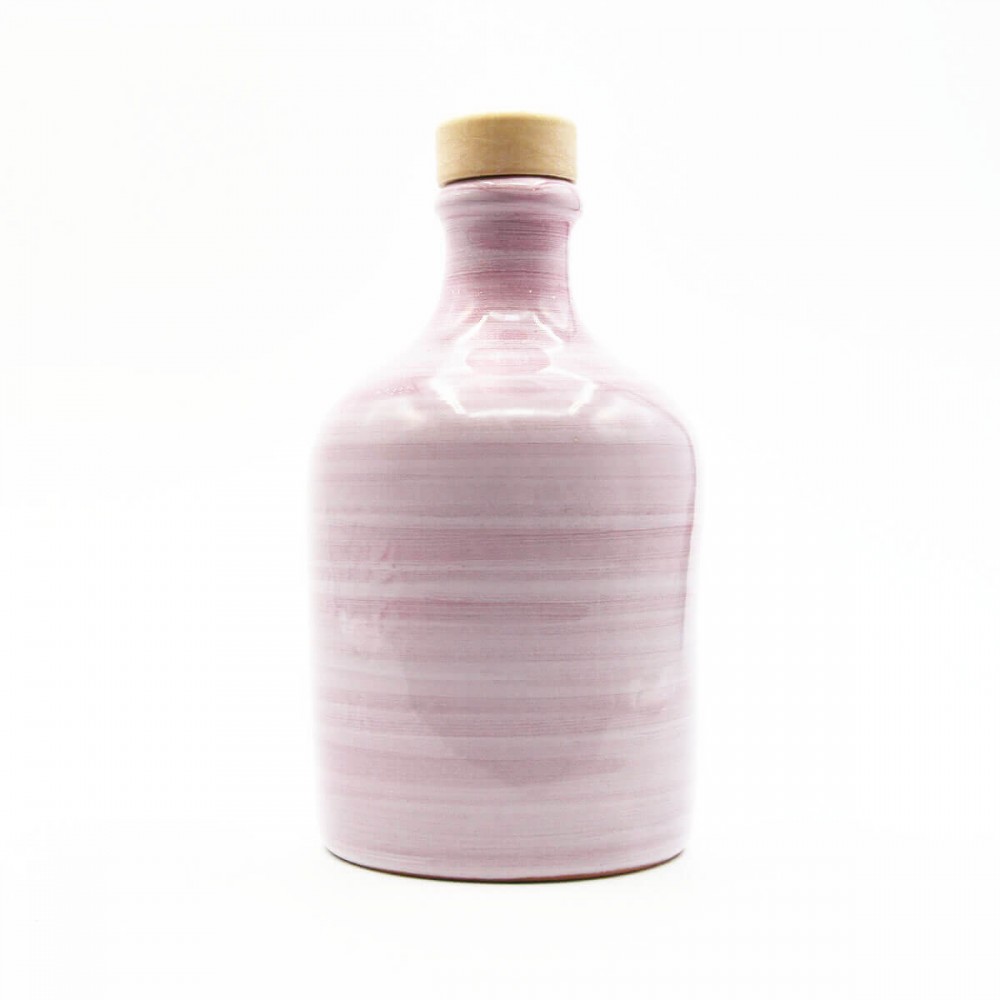 orcio-bottiglia-carella-spennellata-rosa-1000x1000 Orcio in ceramica 250ml Rosa antico Cipria - immagine 1